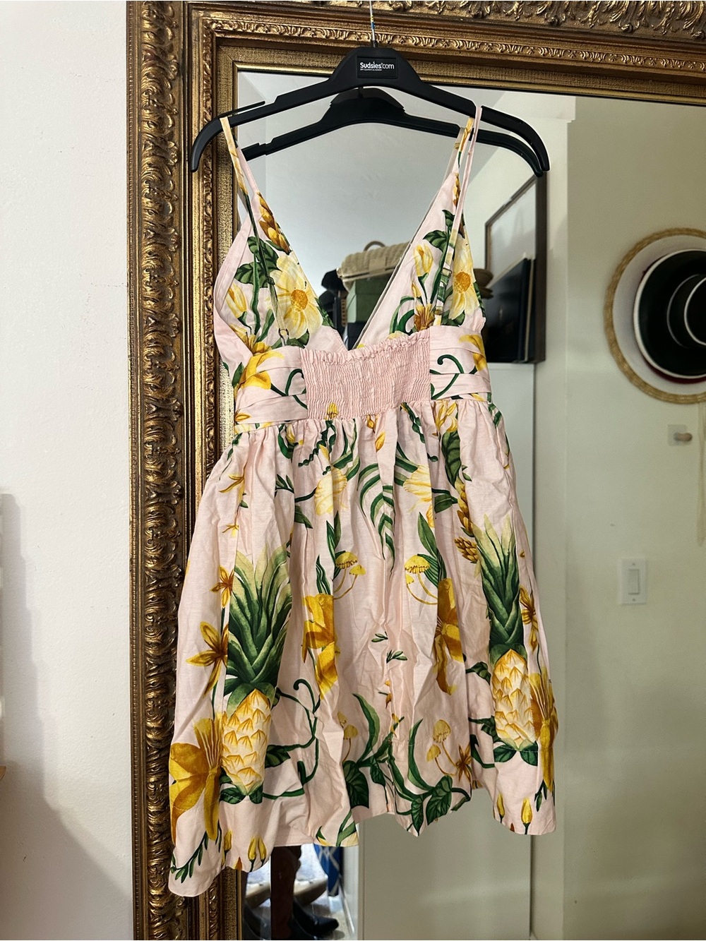 FARM Rio Beleza de Abacaxi Pineapple Beauty Pink Mini Dress - Picture 6 of 6